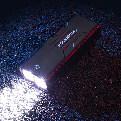 Rockbros 24310002001 bicycle light 850 lm with powerbank function + USB-C - USB-A cable - black_1