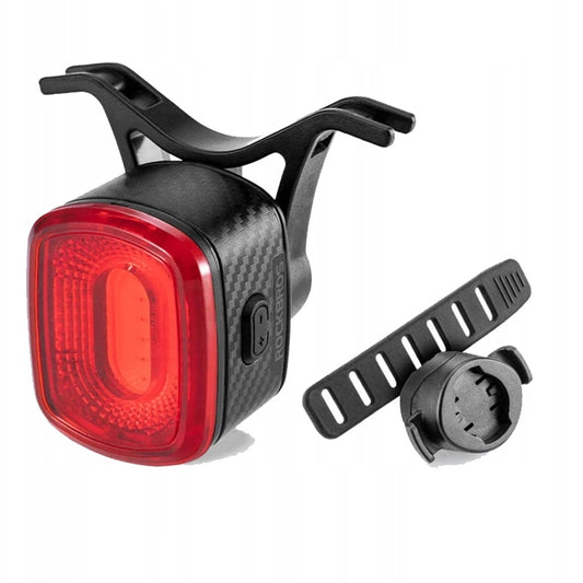 Rockbros Q2S LED Rear Bike Light with Smart Stop System + USB-C - USB-A Cable - Black_0