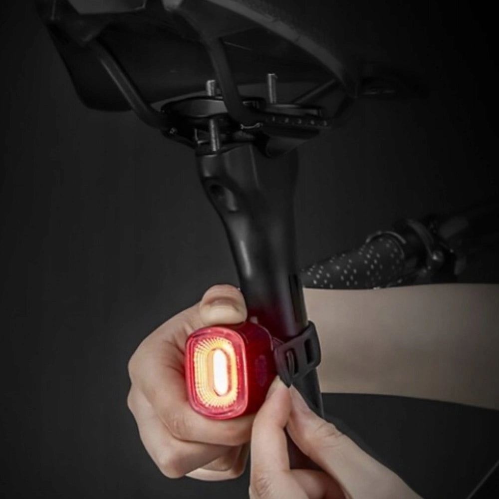 Rockbros Q2S LED Rear Bike Light with Smart Stop System + USB-C - USB-A Cable - Black_2