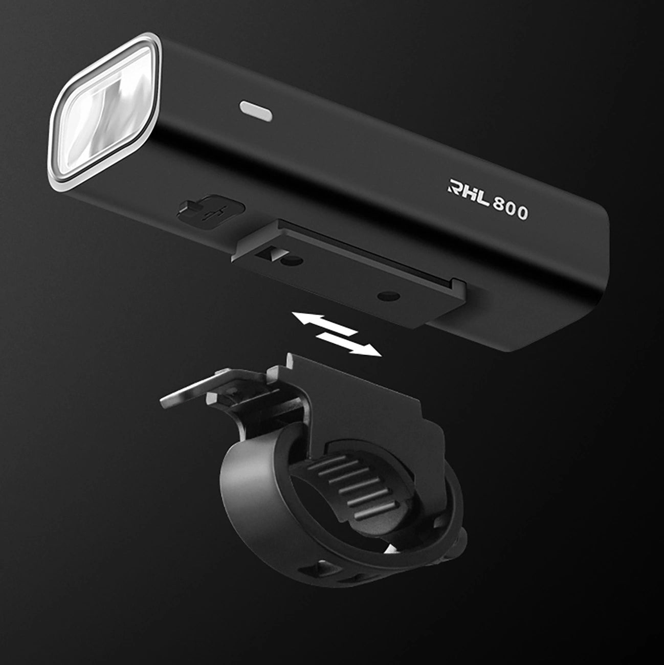 Rockbros 24710012001 front bicycle light 800 lm + USB-C - USB-A cable - black_9