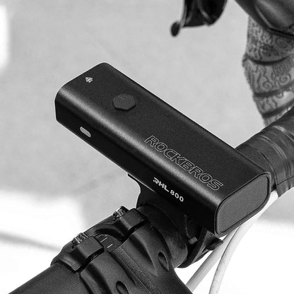 Rockbros 24710012001 front bicycle light 800 lm + USB-C - USB-A cable - black_12