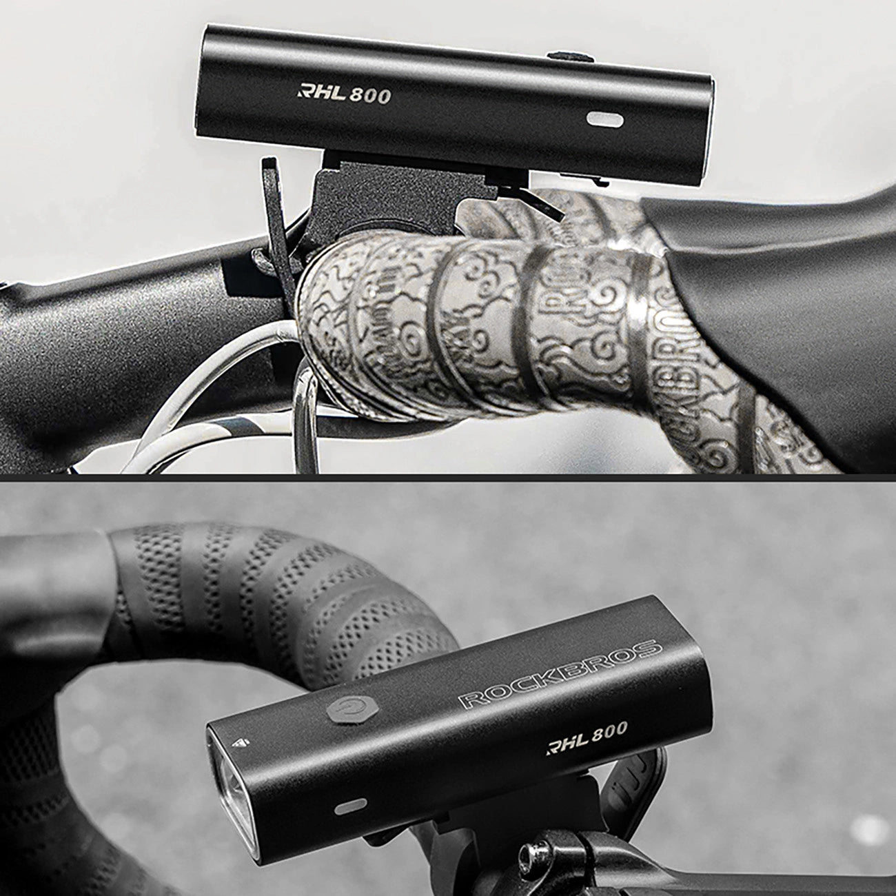 Rockbros 24710012001 front bicycle light 800 lm + USB-C - USB-A cable - black_16