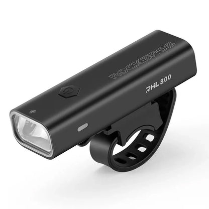 Rockbros 24710012001 front bicycle light 800 lm + USB-C - USB-A cable - black_1