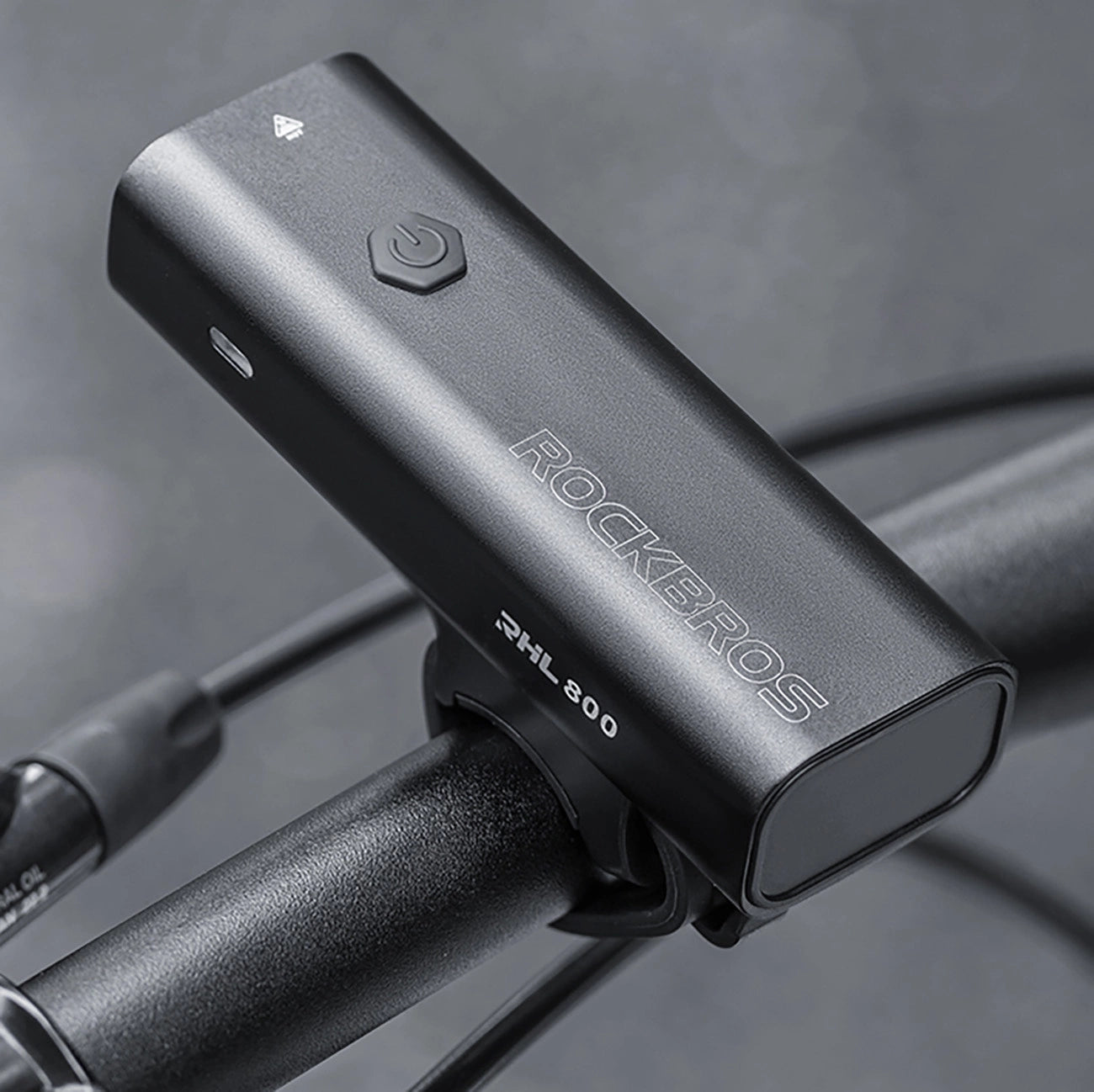 Rockbros 24710012001 front bicycle light 800 lm + USB-C - USB-A cable - black_7