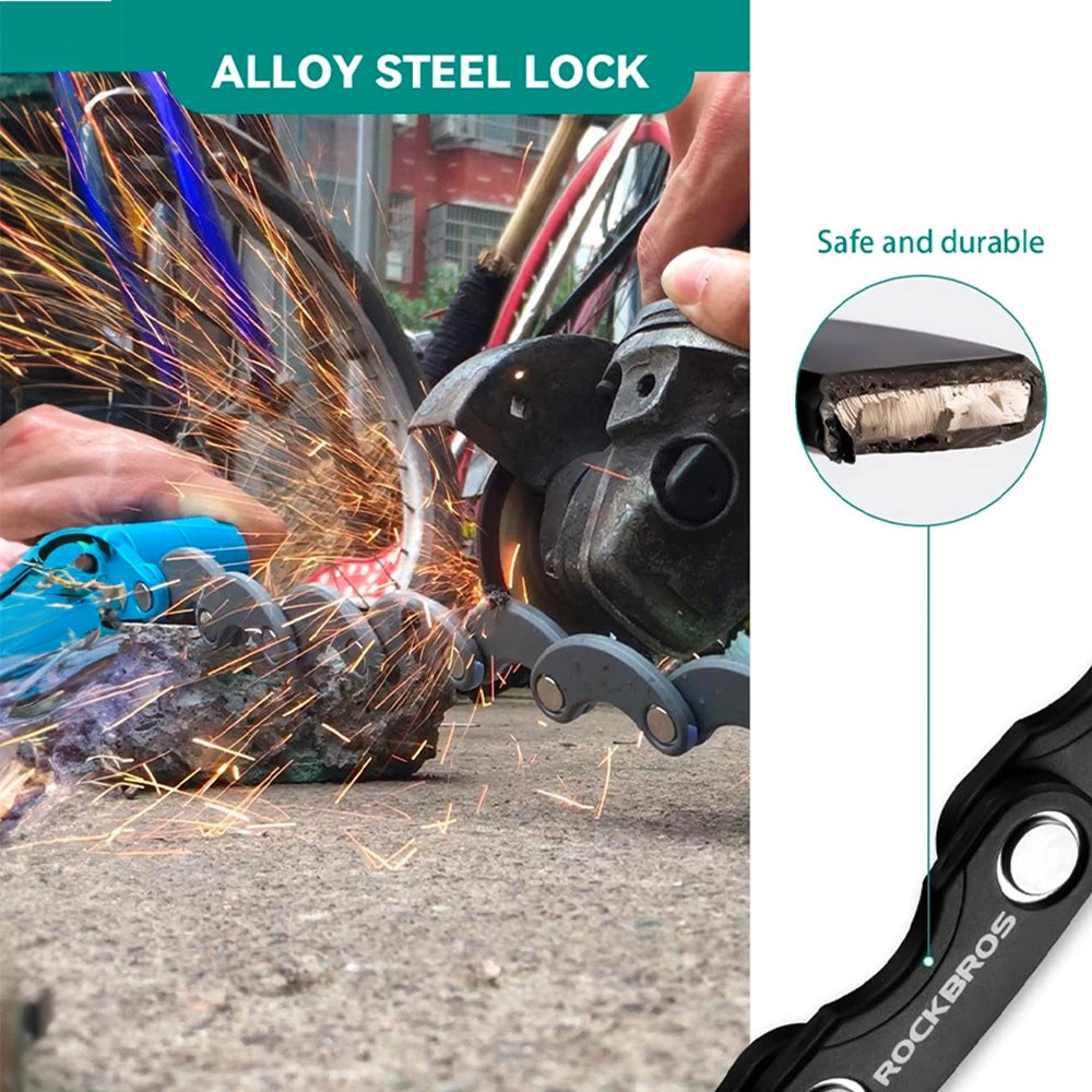 Rockbros WD795 foldable bicycle lock - black_1