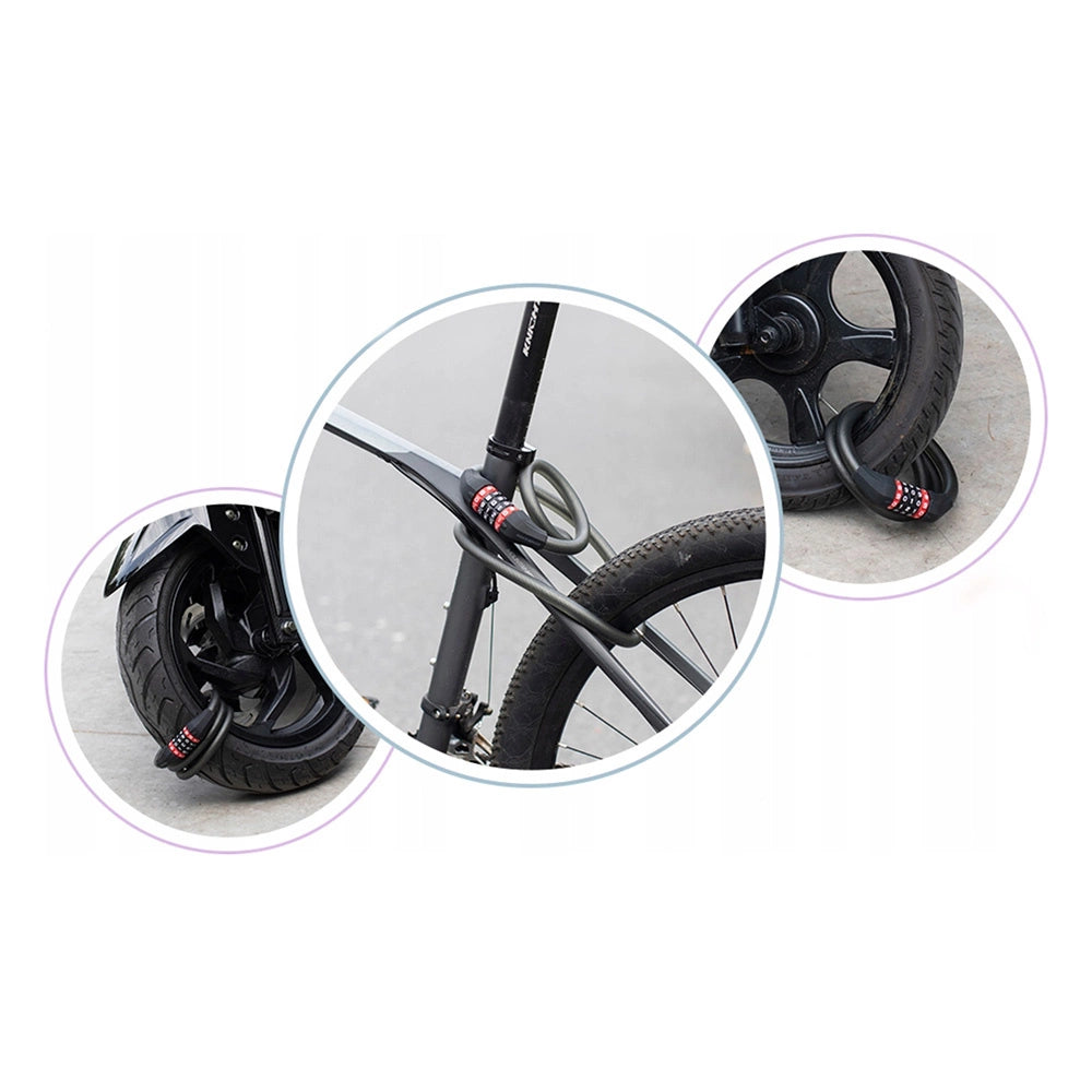 Rockbros RKS507-1BK bicycle lock with combination 1.8 m - black_1