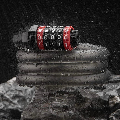 Rockbros RKS507-1BK bicycle lock with combination 1.8 m - black_2