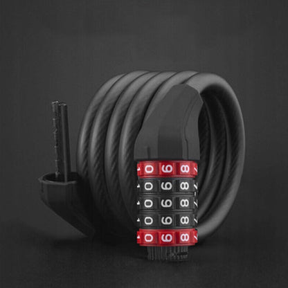 Rockbros RKS507-1BK bicycle lock with combination 1.8 m - black_7