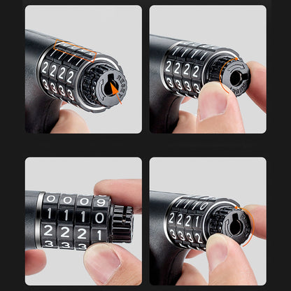 Rockbros 3230002001 bicycle lock with combination and key - black_14