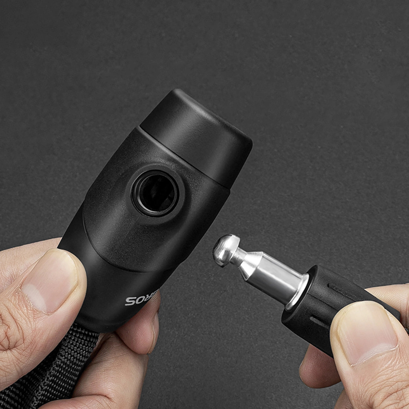 Rockbros 3230002001 bicycle lock with combination and key - black_3