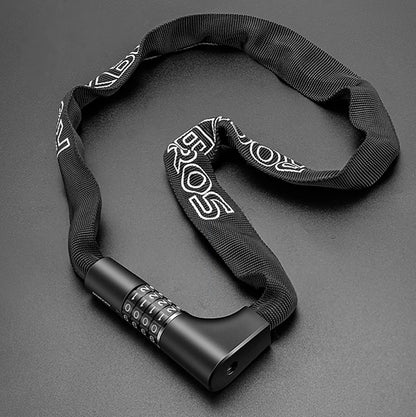 Rockbros 3230002001 bicycle lock with combination and key - black_5