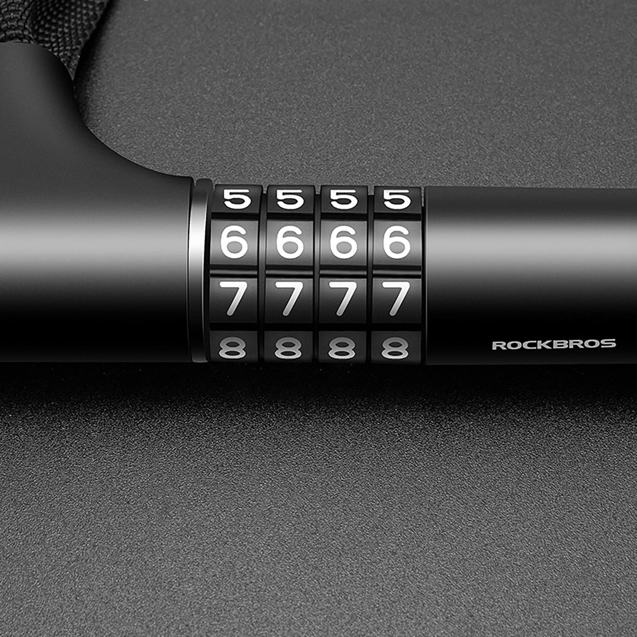 Rockbros 3230002001 bicycle lock with combination and key - black_7