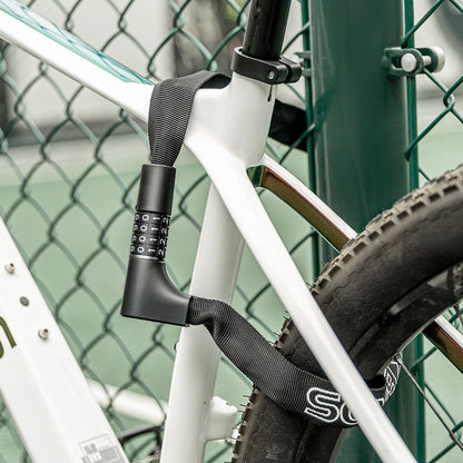 Rockbros 3230002001 bicycle lock with combination and key - black_1