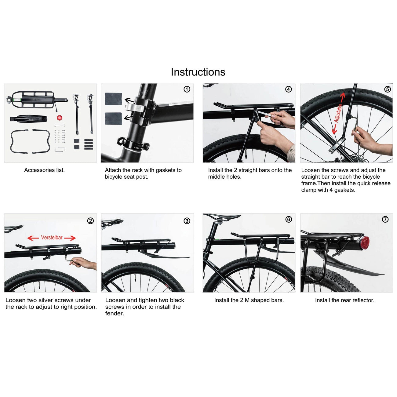 Rockbros 33210004001 bicycle rack with shelf - black_19