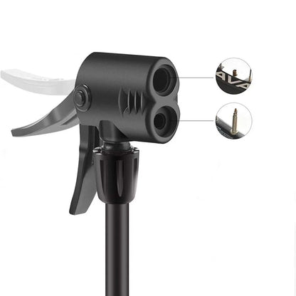 Rockbros 42610002001 floor bicycle pump with pressure gauge - black_4