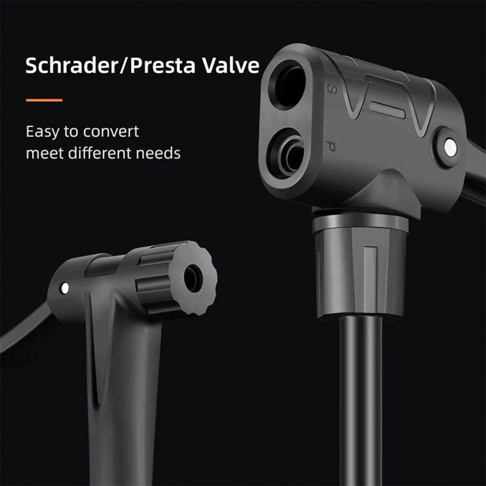 Rockbros 42510001001 floor bicycle pump - black_1