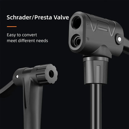 Rockbros 42510001001 floor bicycle pump - black_1