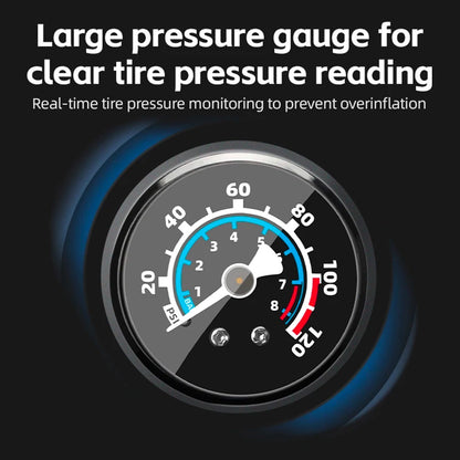 Rockbros 42310006001 bicycle pump with pressure gauge - black_5