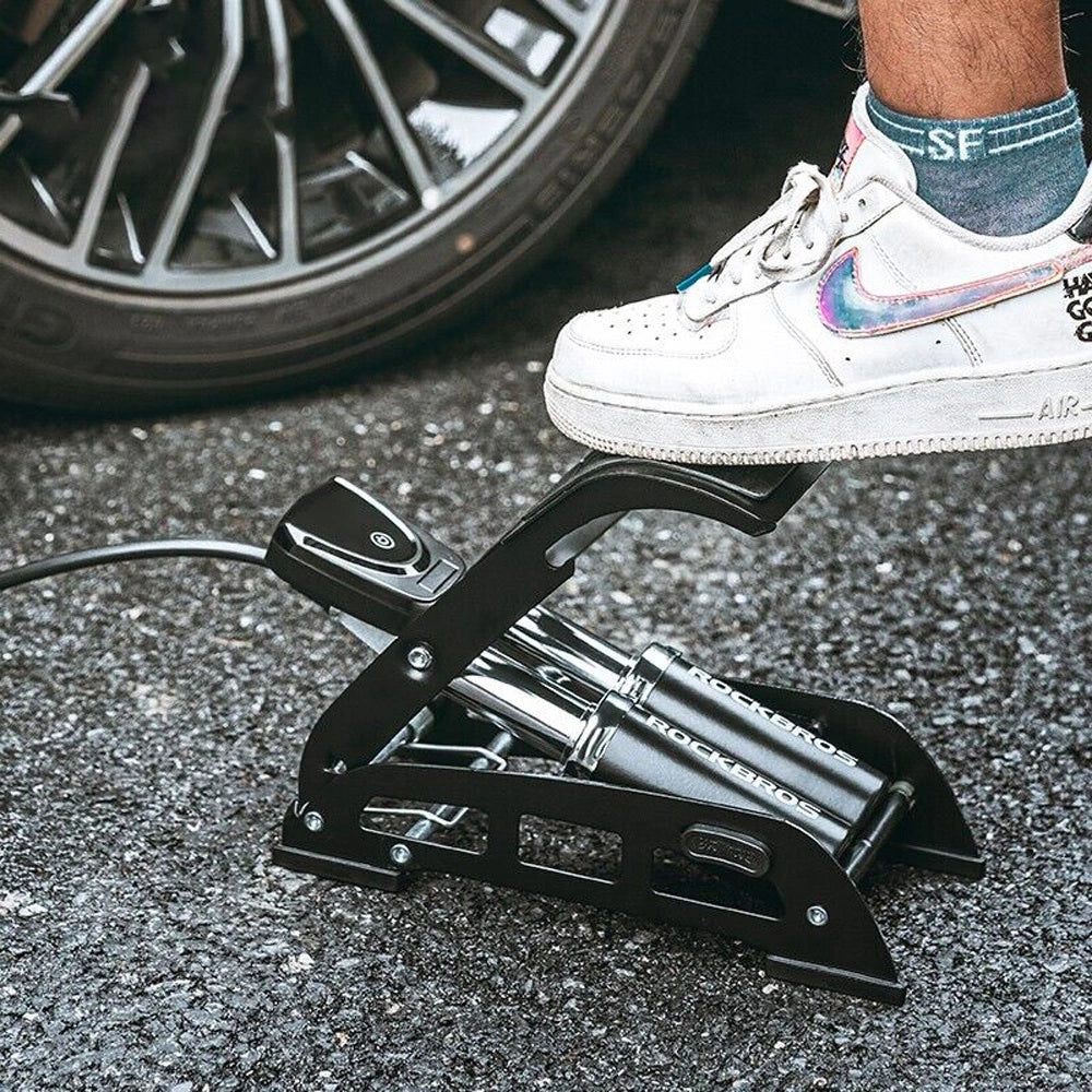 Rockbros 42430001001 foot pump with display - black_1