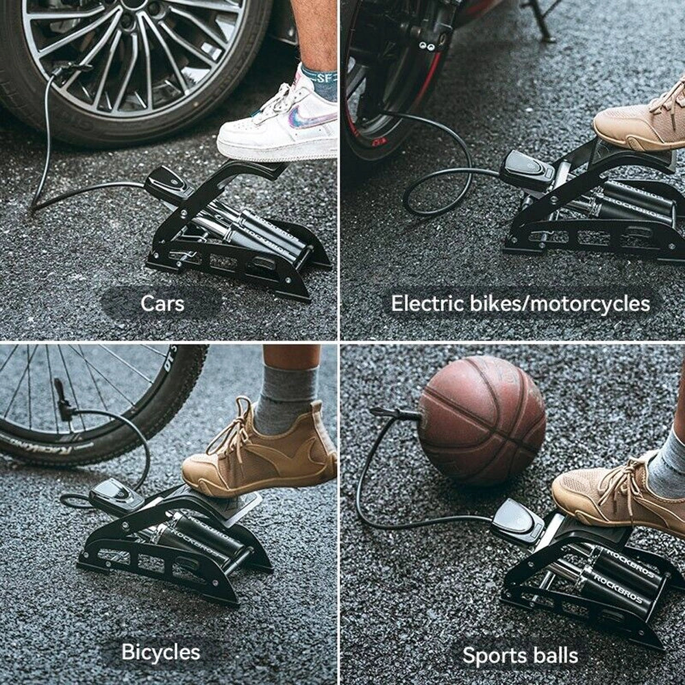 Rockbros 42430001001 foot pump with display - black_2