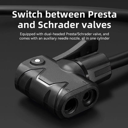 Rockbros 42430001001 foot pump with display - black_7