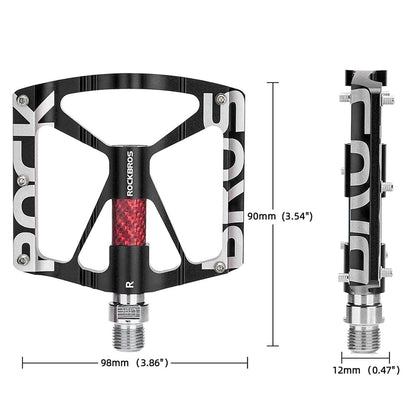Rockbros 37213071001 Aluminum Alloy Bicycle Pedal Set - Black_5