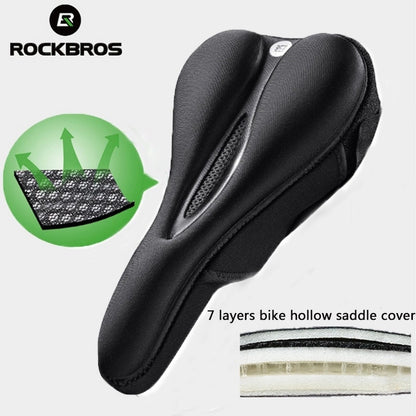 Rockbros LF047-S silicone gel bicycle seat cover size M - black_2