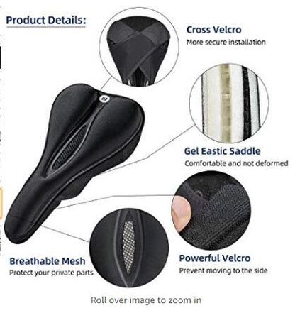 Rockbros LF047-S silicone gel bicycle seat cover size M - black_6
