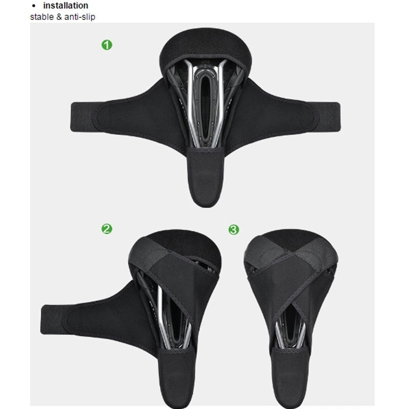 Rockbros LF047-B silicone gel bicycle seat cover size L - black_7