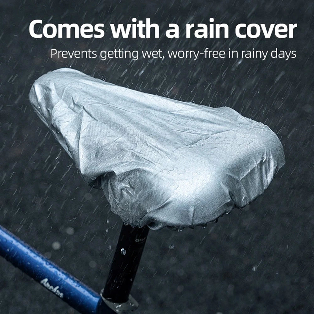 Rockbros LF044BL saddle cover with rain cover - black and blue_2