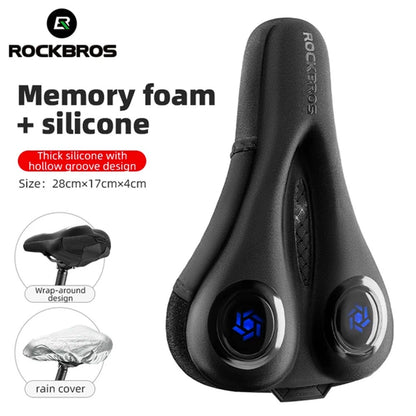 Rockbros LF044BL saddle cover with rain cover - black and blue_1
