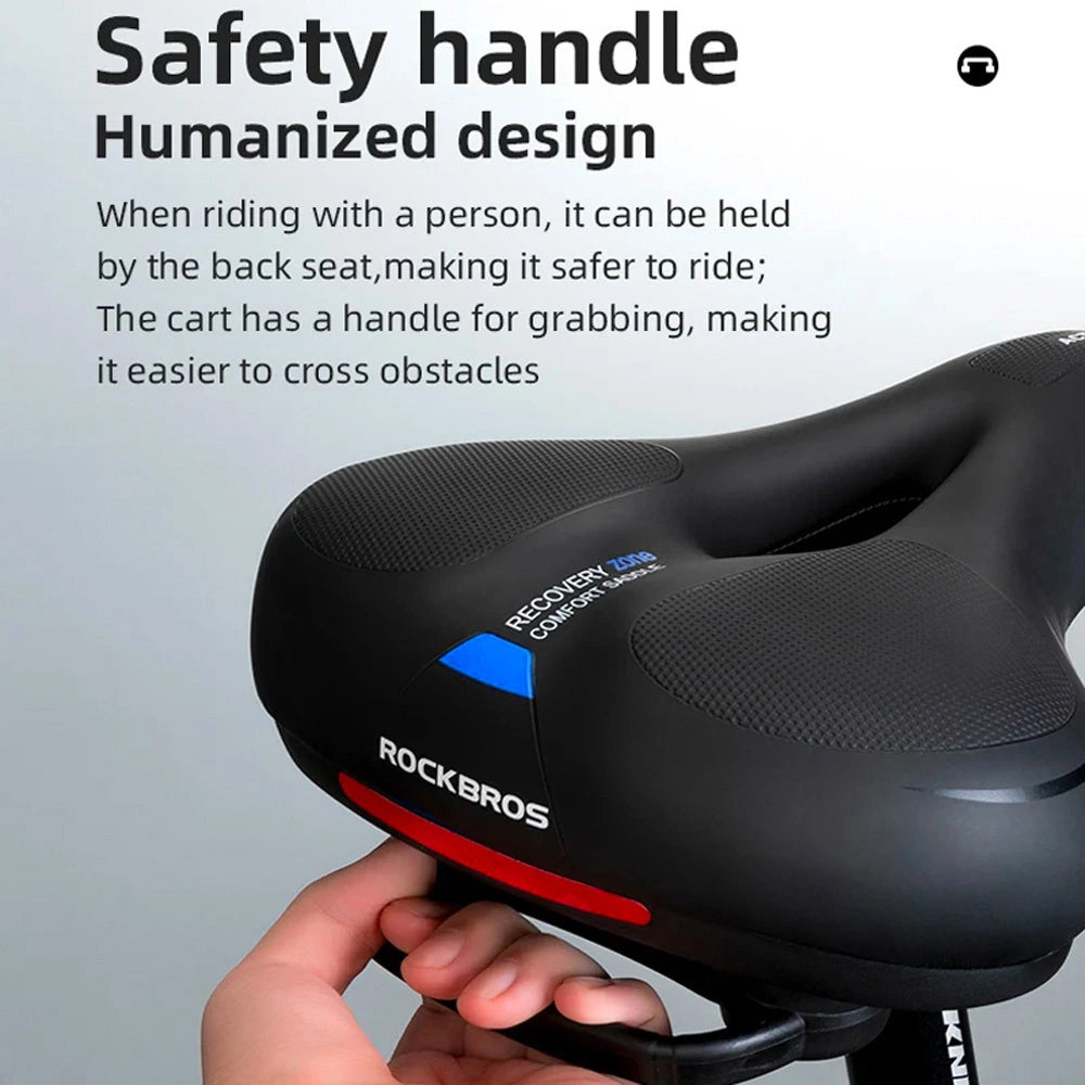 Rockbros AQ-6090B bicycle saddle - black and blue_2