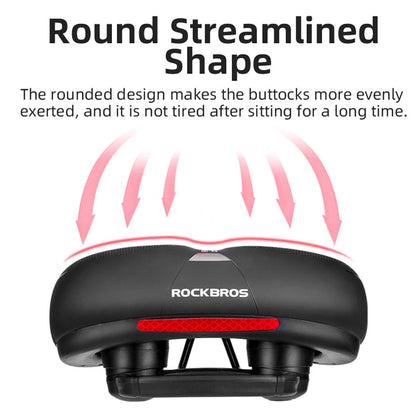 Rockbros AQ-6090R bicycle saddle - black and red_1