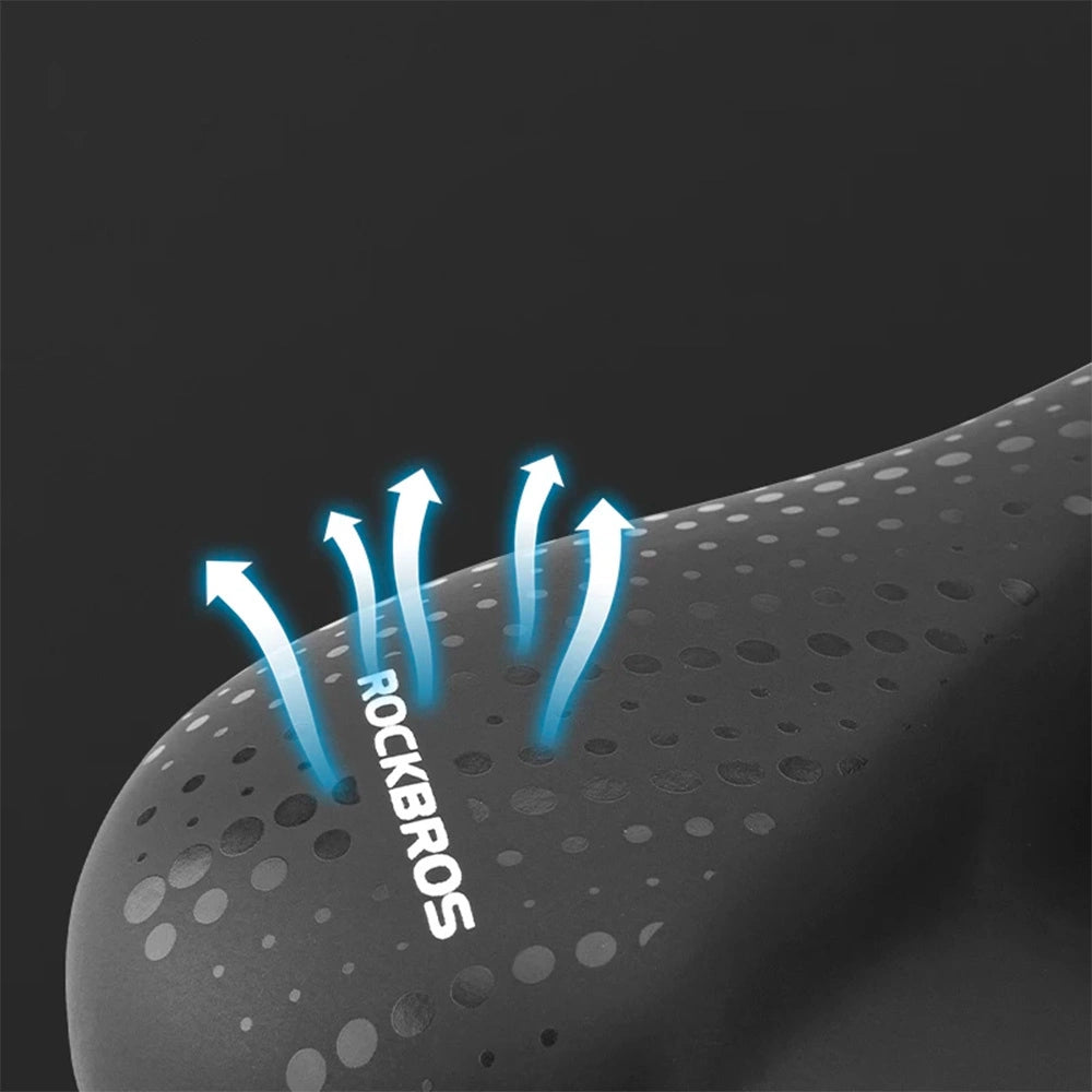 Rockbros 38218916002 MTB bicycle saddle + lamp - black_3