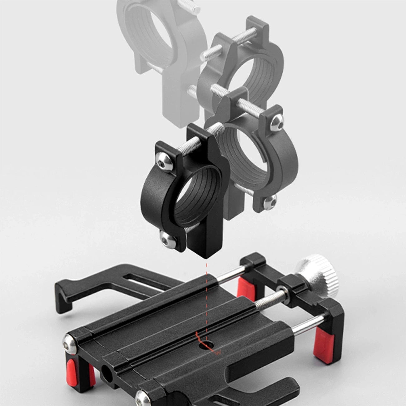 Rockbros 699-BK Aluminum Alloy Bicycle Phone Holder - Black_4