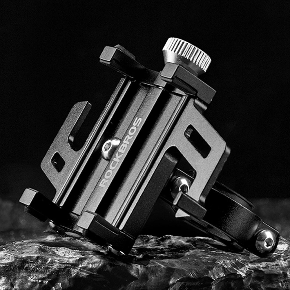 Rockbros 699-BK Aluminum Alloy Bicycle Phone Holder - Black_5