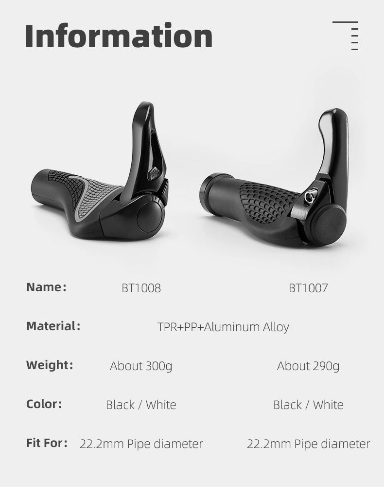 Rockbros BT1007B Bicycle Holder Set with Horns - Black_1