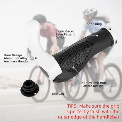 Rockbros BT1007W Bicycle Holder Set with Horns - White_2