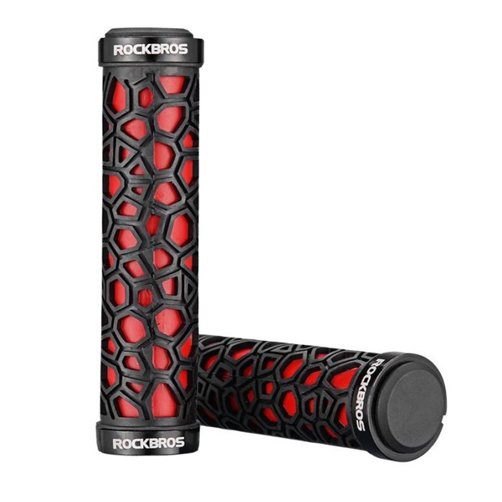 Rockbros 2017-14ARD bicycle grips - black and red_0