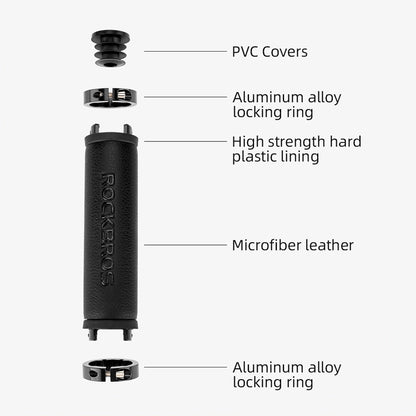 Rockbros 40210003001 microfiber bicycle handlebar grips - black_14