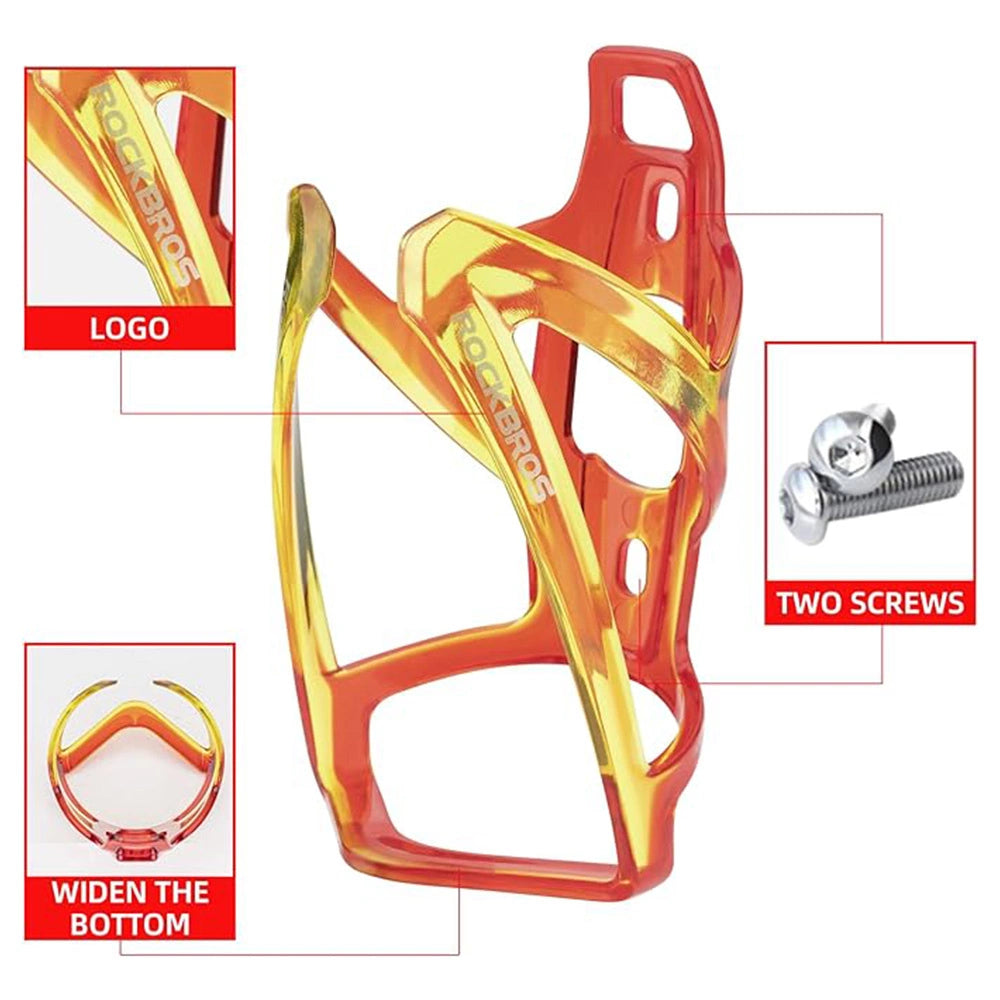 Rockbros FK338 bicycle holder for water bottle - red and yellow_1
