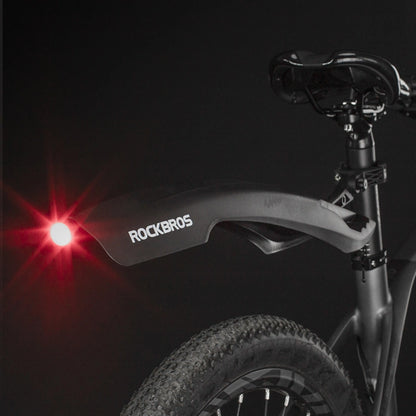 Rockbros DNB8001 mudguard with red LED light - black_3
