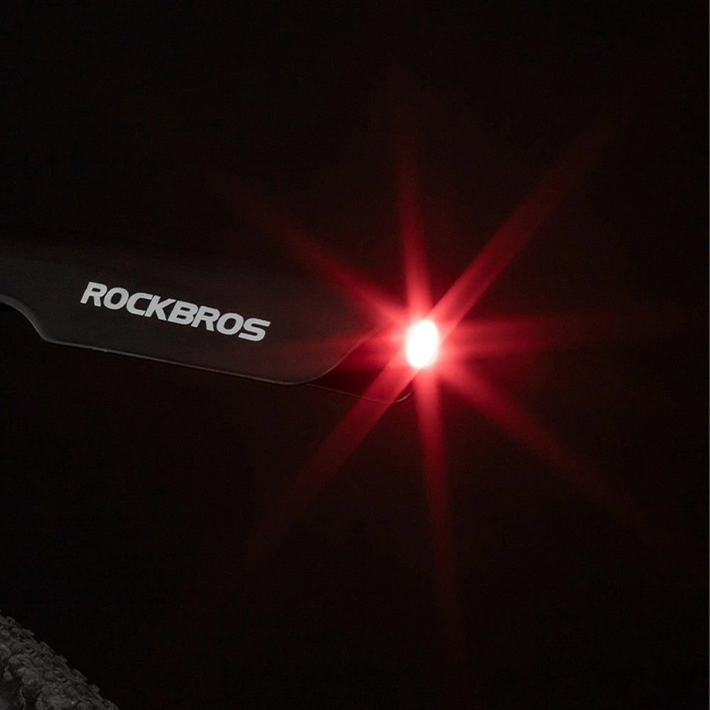 Rockbros DNB8001 mudguard with red LED light - black_4