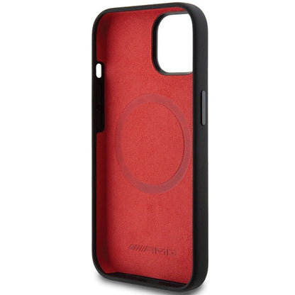 AMG Silicone Large Rhombuses Pattern MagSafe Case for iPhone 15 Plus / 14 Plus - Black_6