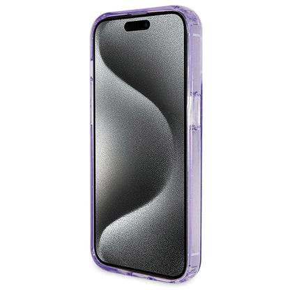 Guess Ring Stand Script Glitter MagSafe case for iPhone 14 Pro Max - purple_4