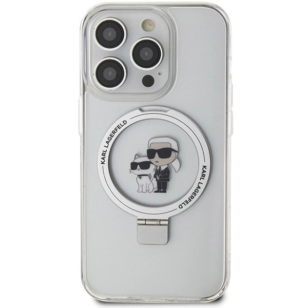 Karl Lagerfeld Ring Stand Karl&Choupette MagSafe case for iPhone 13 Pro / 13 - white_2