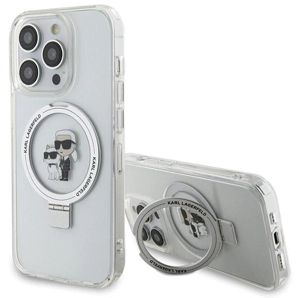 Karl Lagerfeld Ring Stand Karl&Choupette MagSafe case for iPhone 13 Pro Max - white_0