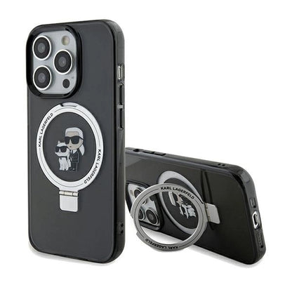 Karl Lagerfeld Ring Stand Karl&Choupette MagSafe case for iPhone 14 Pro Max - black_0