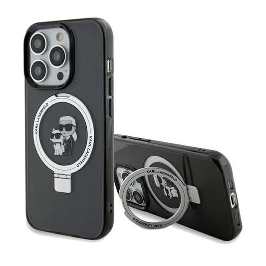 Karl Lagerfeld Ring Stand Karl&Choupette MagSafe case for iPhone 14 Pro Max - black_0