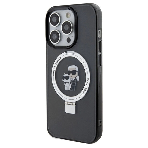 Karl Lagerfeld Ring Stand Karl&Choupette MagSafe case for iPhone 14 Pro Max - black_1